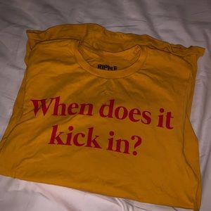 Urban Outfitters Yellow Graphic Tee